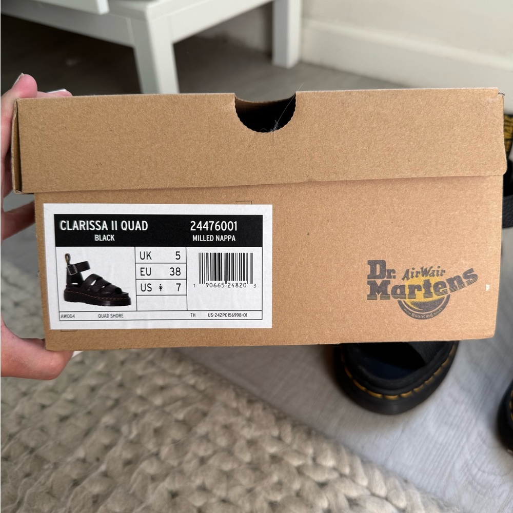 Dr. Martens Clarissa II Quad Black Leather Sandals - Picture 4 of 11